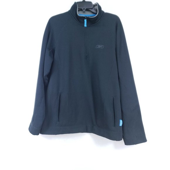 Reebok Fleece Half Zip Pullover Men's Size 2XL Black - Picture 1 of 7